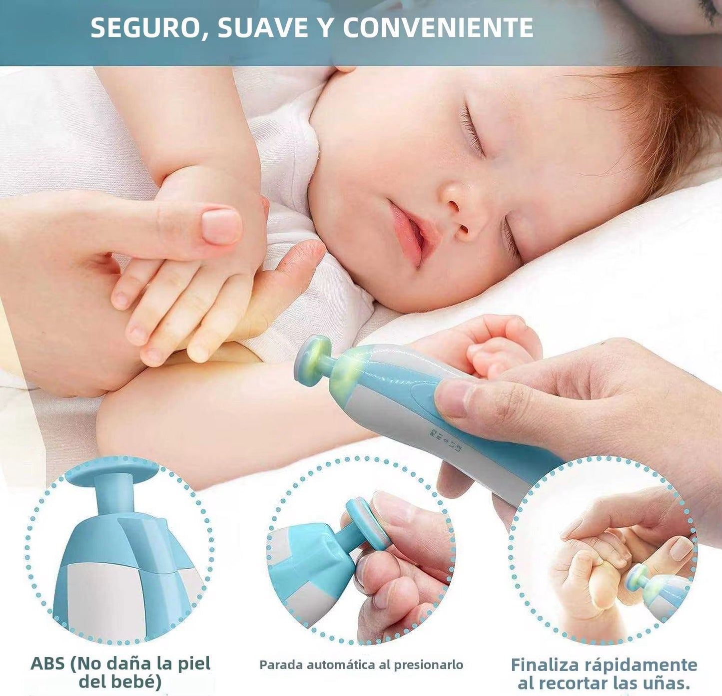 Pulidor de uñas eléctrico para bebé - Limador de uñas